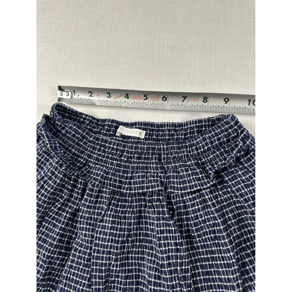 Zara‎ Kids Girls Skort Bundle Navy Grid Seersucker Red Stripe Size 9-10